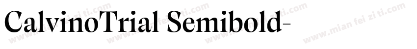 CalvinoTrial Semibold字体转换